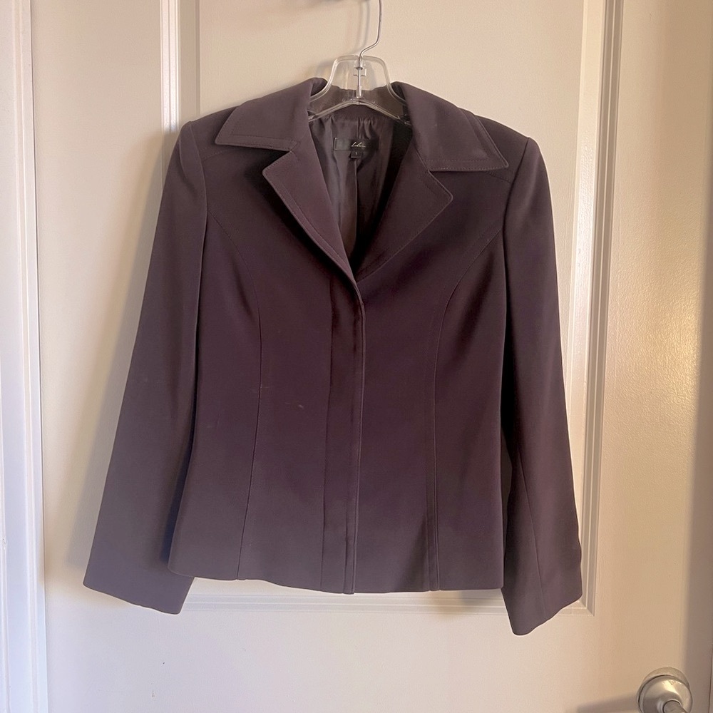 Lola Chocolate Brown Blazer- Size 1 US 6 - Belt Detail.